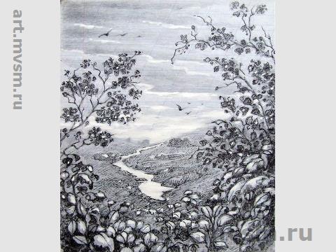 Кулагин Олег Дмитриевич. Вид на долину с рекой.